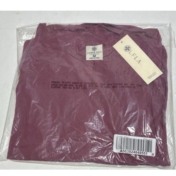 Laurie Felt Shirt Blouse Top Women's Size Medium Mock Neck Elder Berry Pullover - Picture 5 of 11
